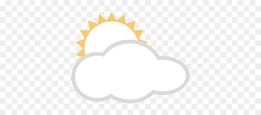 White Sun Behind Cloud Emoji For Facebook Email U0026 Sms Id - Partly Cloudy Emoji Transparent Png,Sun Emoji Png