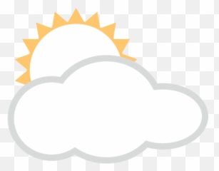 White Sun Behind Cloud Emoji For Facebook Email U0026 Sms Id - Partly Cloudy Transparent png