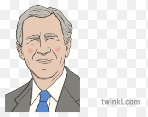 George W Bush Twinkl Eyes Illustration - Cartoon png