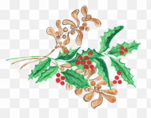 Holly Mistletoe Christmas - png