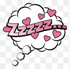 Sleep Thought Bubble Bedroom Sticker - png