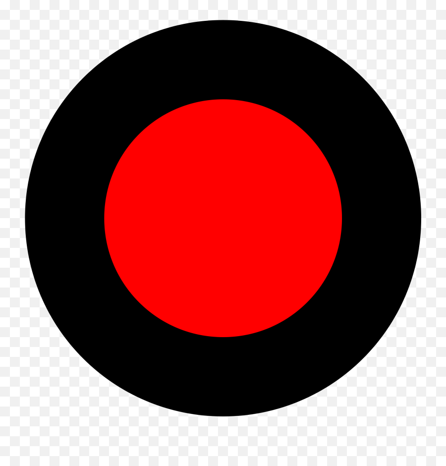 Red Recording Dot Png Black And White - Circle,Black Circle Png