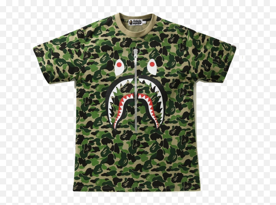 Bape Abc Camo Shark Tee Green Png Image - Bape Shark,Bape Shark Png