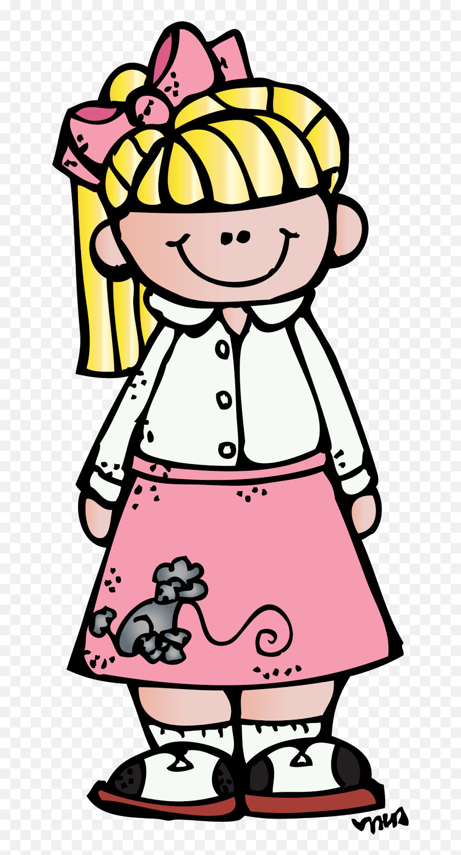 Girl150cmelonheadz13coloredpng 6991600 Clip - 50th Day Of School Clipart,Teacher Clipart Png
