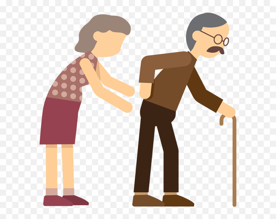 Cane Old Person Transparent Png - Old Person Cartoon Png,Old Man Png