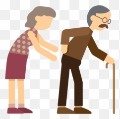 Cane Old Person Transparent Png - Old Person Cartoon Png,Old Man Png