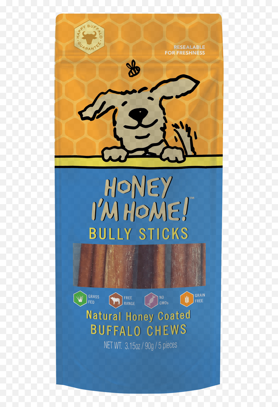 Natural Honey Coated Buffalo Chews 6 Bully Sticks - Honey I M Home Bully Sticks Png,Buffalo Icon Apparel