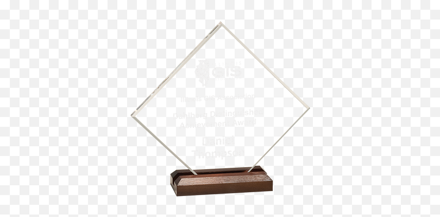 Clear Acrylic Diamond Wwalnut Base - Jadm50 Collegiateawards Png,Walnut Transparent