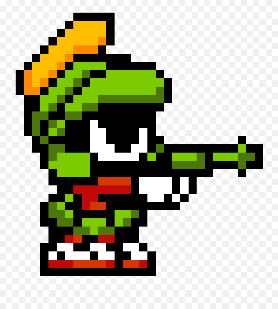 Download Hd Looney Tunes Collection - Marvin The Martian Daffy Duck Pixel Art Png,Marvin The Martian Png