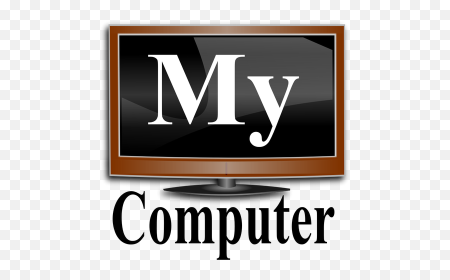 My Computer Icon Vector Illustration Public Domain Vectors - Computer Png,Compter Icon