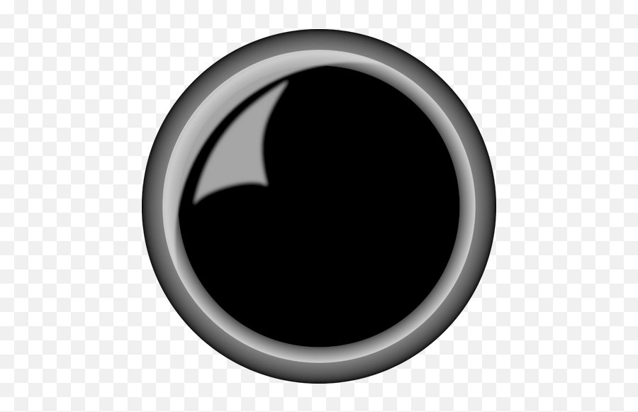 Round Shiny Black Button Vector Illustration Public Domain - Round Button Black Png,150x150 Shiny Space Icon