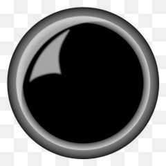 Round Shiny Black Button Vector Illustration Public Domain - Button Black Png