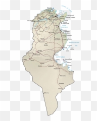 Tunisia Map - GIS Geography Vertical png
