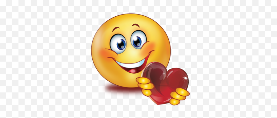 Holding Red Glossy Heart Emoji - Emoji Holding A Heart Png,Facebook Heart Png