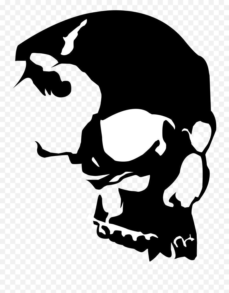 Skull Vector Clipart Kid - Skull Silhouette Png,Skull Kid Png