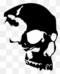 Skull Vector Clipart Kid - Silhouette png