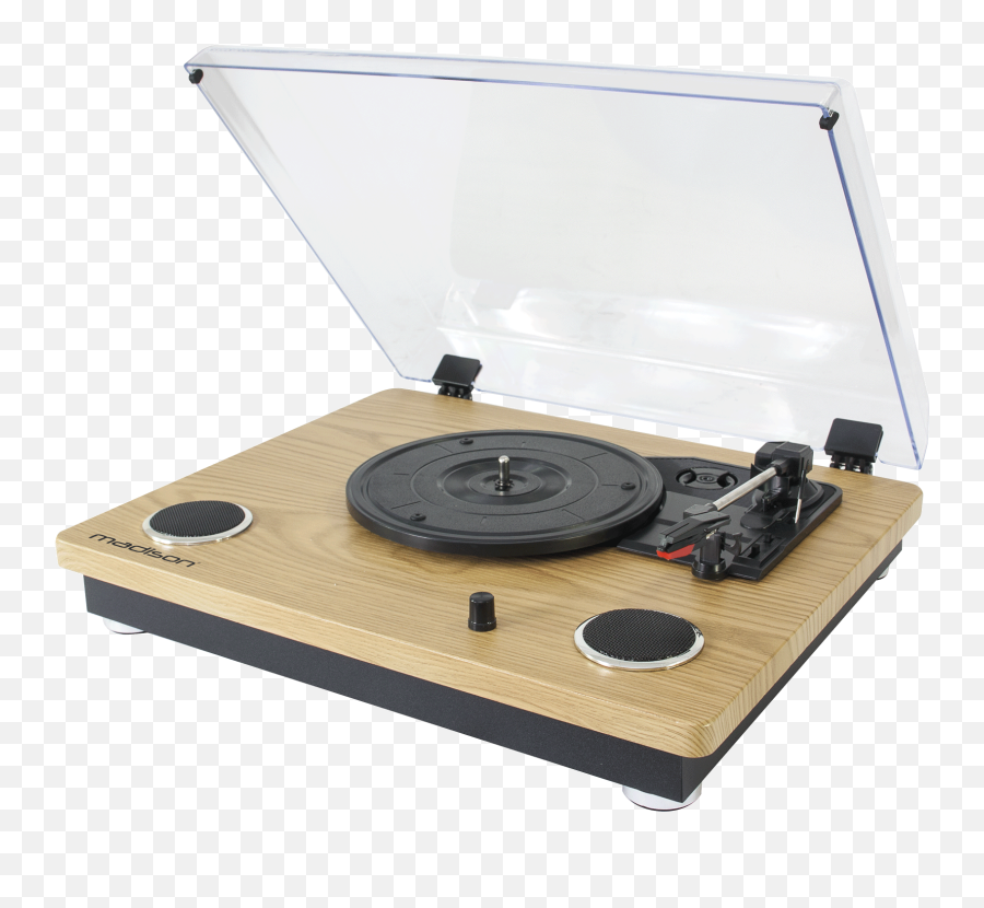 Madison Turntable Player With 2 Built - In Speakerswooden Pvc Platine Vinyle Madison Png,Turntables Png