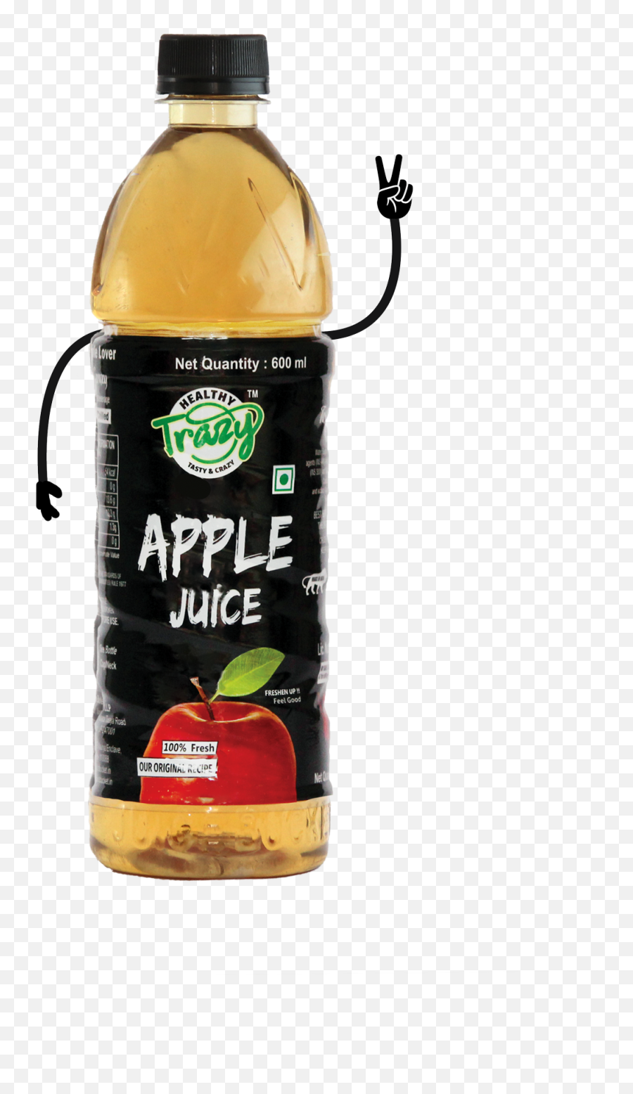 Apple Juice Trazy Juices - Plastic Bottle Png,Apple Juice Png