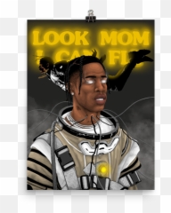 Travis Scott Premium Luster - La Flame Cartoon Png,Travis Scott Png