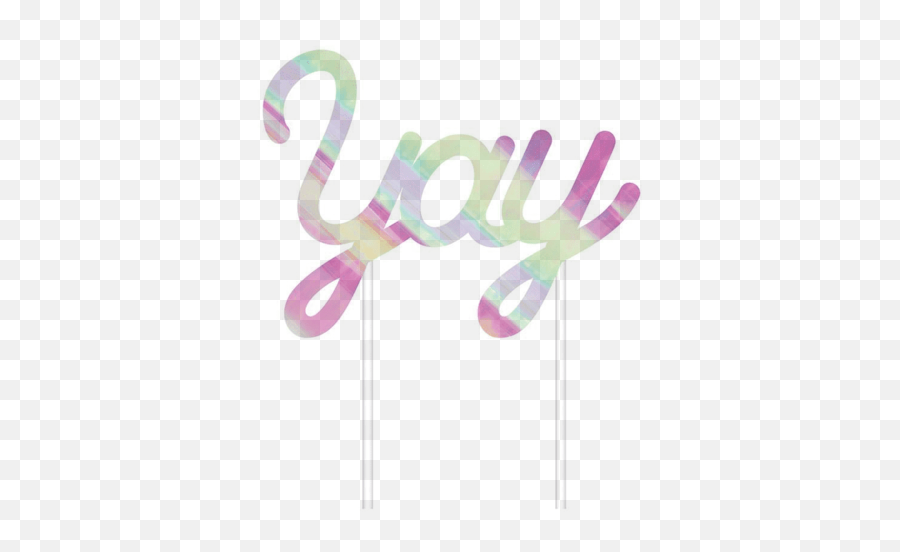 Iridescenty Yay Cake Topper 1ct - Graphic Design Png,Yay Png