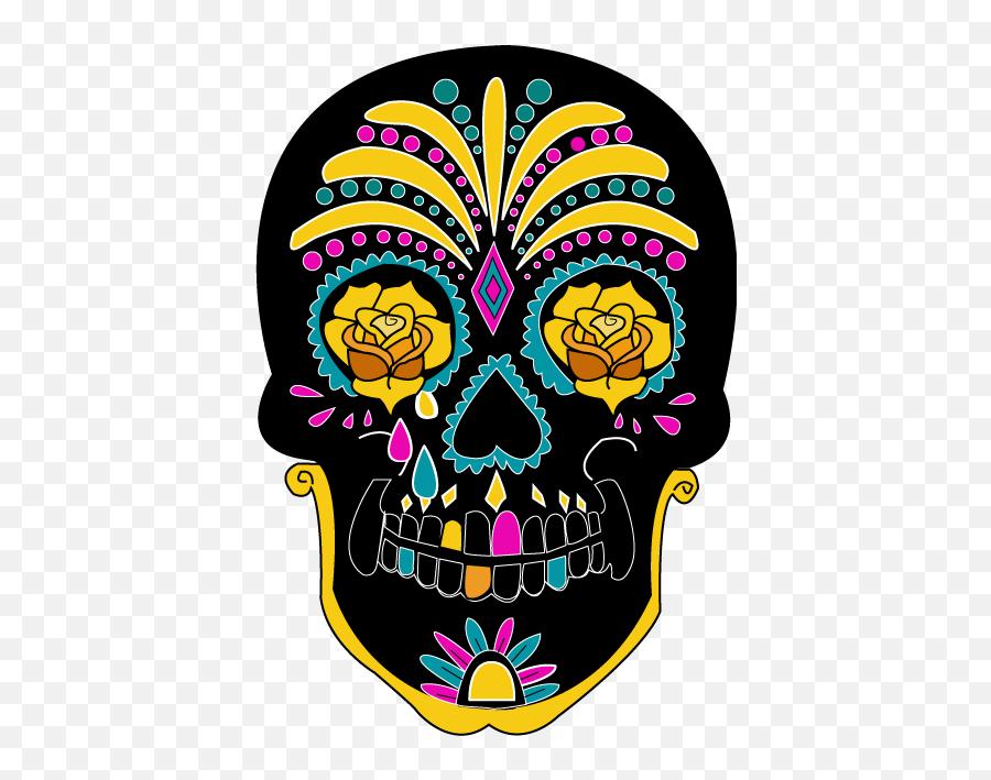 Sugar Skull No Background Png Image - Calaveras Colores En Png,Sugar Transparent Background