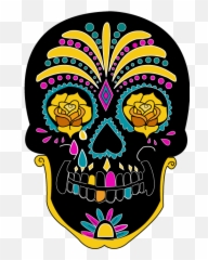 Sugar Skull No Background Png Image - Calaveras Colores En Png,Sugar Transparent Background