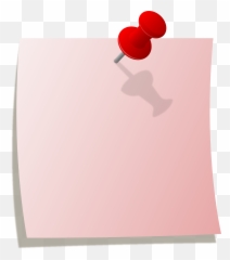 Push Pin Paper Transparent Png - Background Sticky Note Clipart