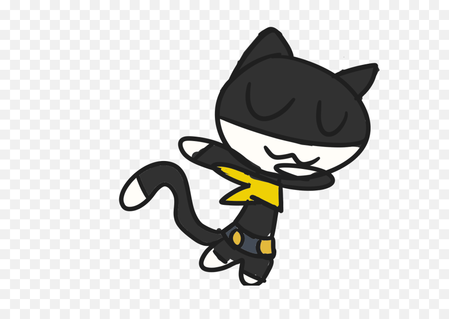 Imagei Drew Morgana Dabbing For P5dsn - Persona 5 Discord Emotes Png,Morgana Png