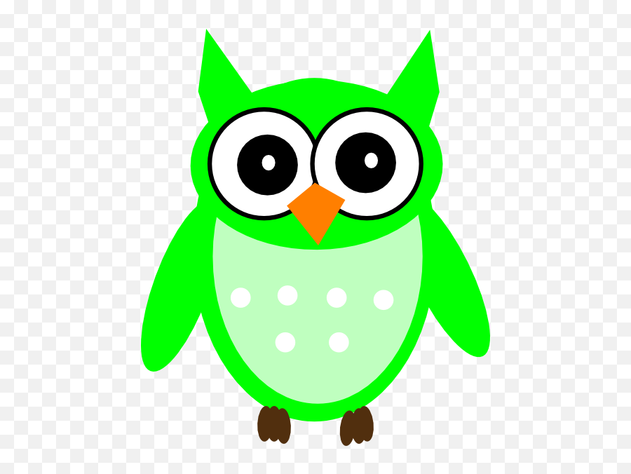 Green Owl Clip Art - Cute Green Owl Clipart Png,Owl Transparent Background