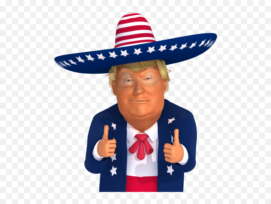 Trumpstickers Double Thumbs - Up Trump 3d Caricature U2013 Dedipic Donald Trump Cartoon Transparent Png,Trump Png