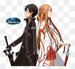 Download Sao Transparent Kirito Asuna Picture - Transparent Kirito And Asuna Png,Asuna Png