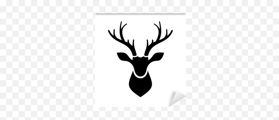Deer Head Icon Vector Logo Wall Mural - Deer Head Vector Svg Png,Deer Head Logo