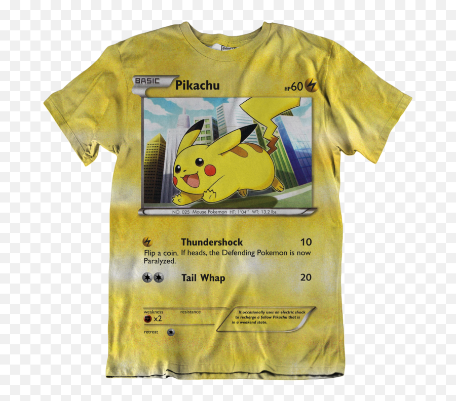 Pikachu Pokemon Card Unisex Tee Png Cards