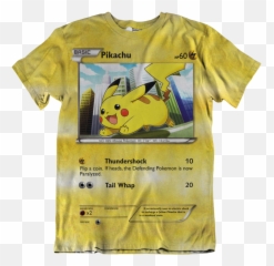 Pikachu Pokemon Card Unisex Tee Png