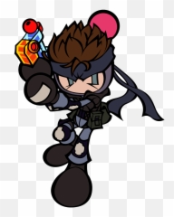 Konami På Twitter Tuesday Facts Naked And Solid Snake In - Super Bomberman R png