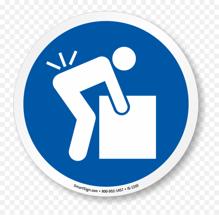 Iso Lifting Hazard Sign Sku Is - 1310 Blue Printable Restroom Sign Png,Hazard Sign Png