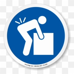 Iso Lifting Hazard Sign Sku - 1310 Blue Printable Restroom png