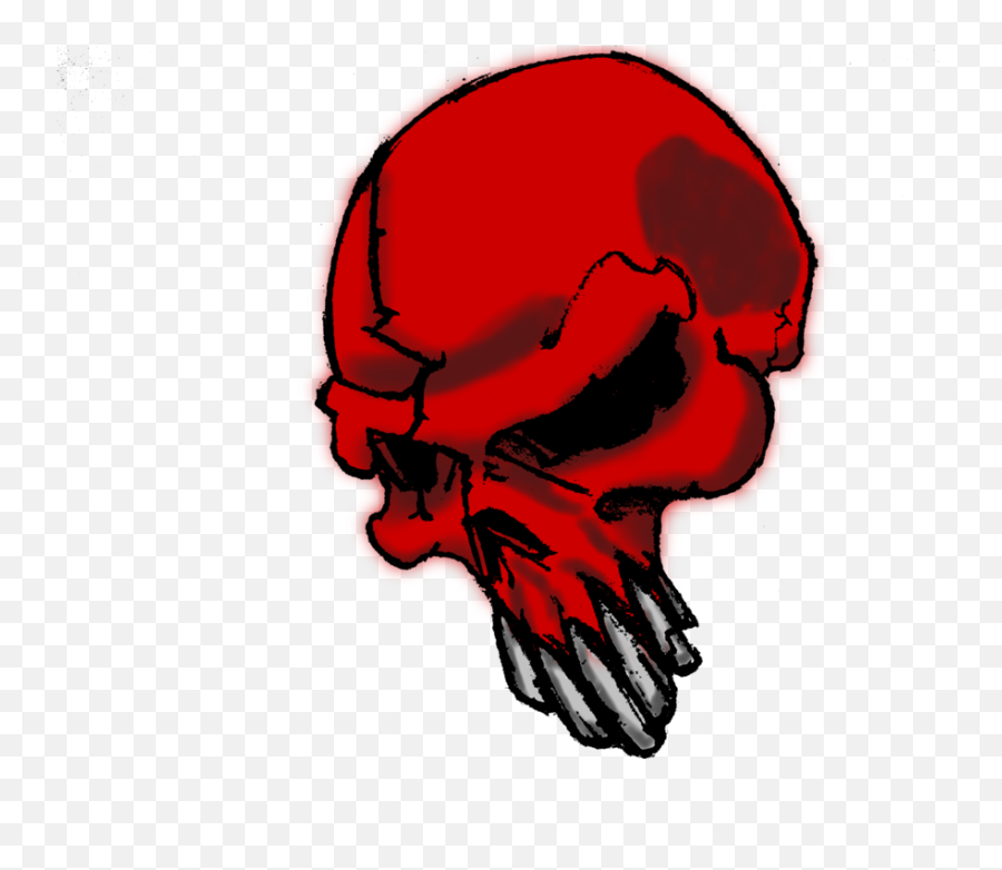 Red Skull Bone Clip Art - Transparent Red Skull Logo Png,Red Skull Png