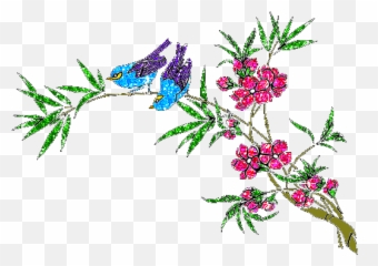 Flowers Glitter Gif Picgifscom - Stencil png