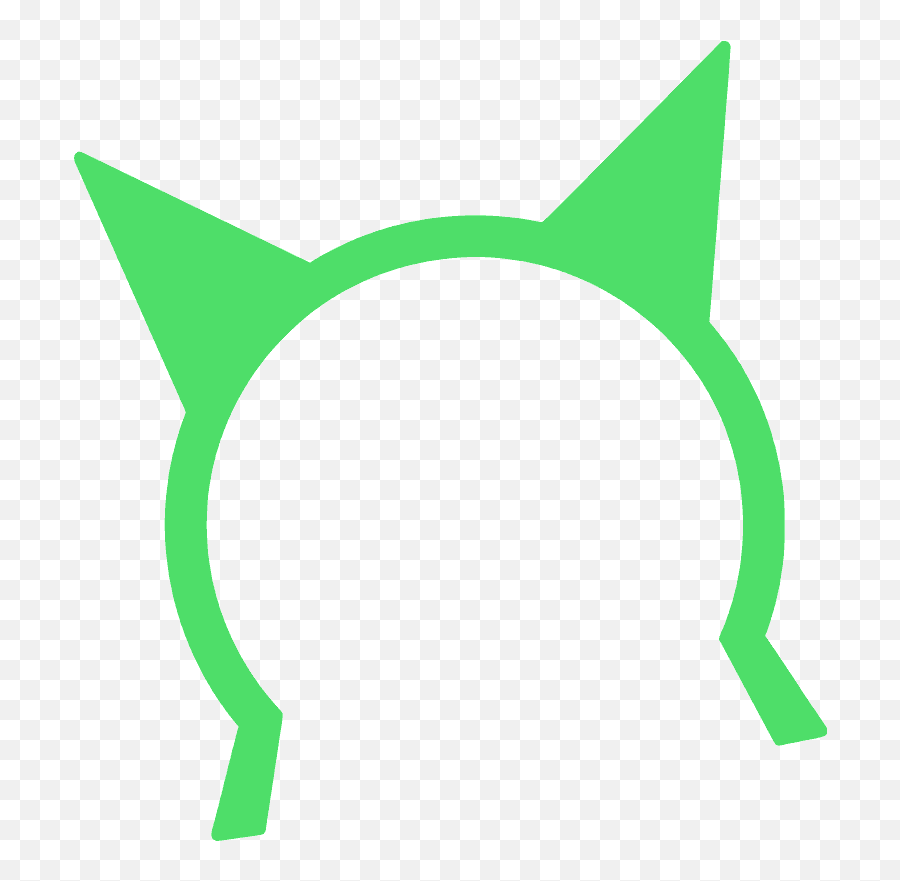 Cat Ears Headband Silhouette - Free Vector Silhouettes Clip Art Png,Cat Ears Png