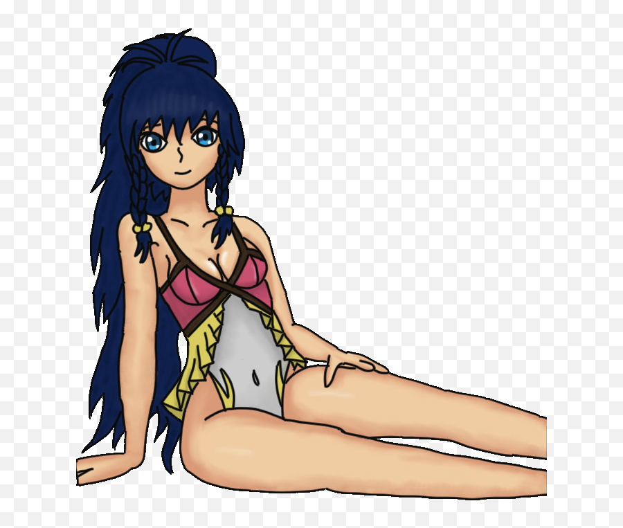 Shiny - Girls Anime In Bikini Sitting Png,Anime Girl Sitting Png