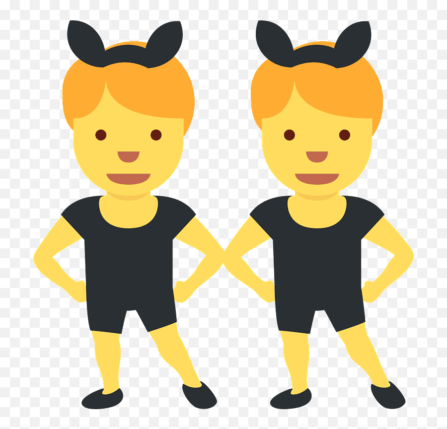 Men With Bunny Ears Emoji Clipart Free Download Transparent - My Twin Emoji Png,Bunny Ears Png
