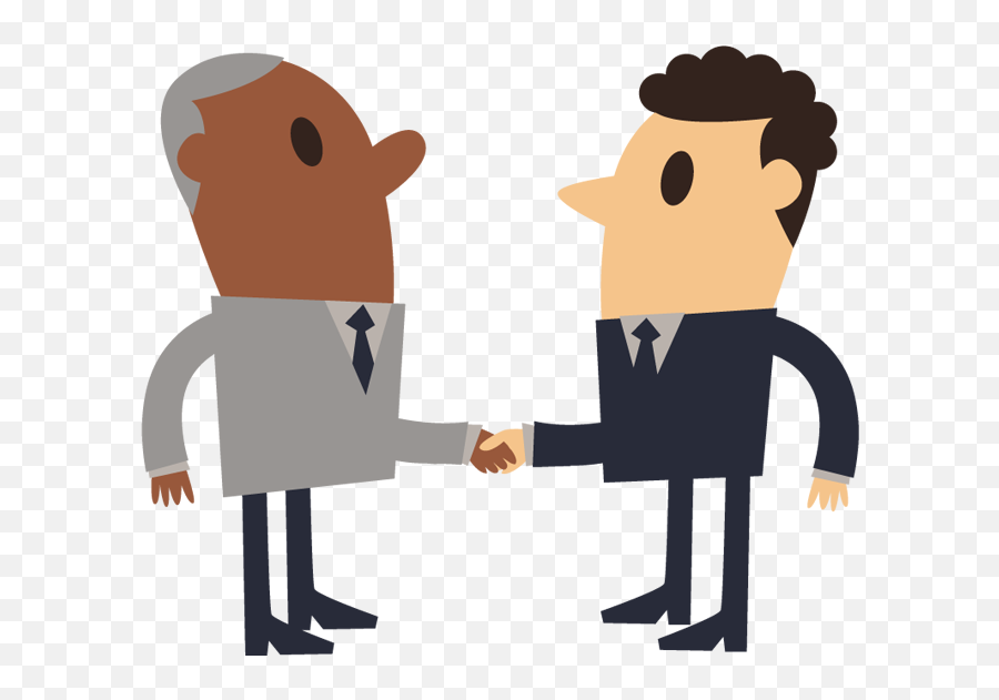 Simple Cartoon Of Businessman Shaking Hands Free Stock - Businessman Shaking Hands Cartoon Png,Businessman Transparent Background