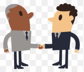 Simple Cartoon Of Businessman Shaking Hands Free Stock - png