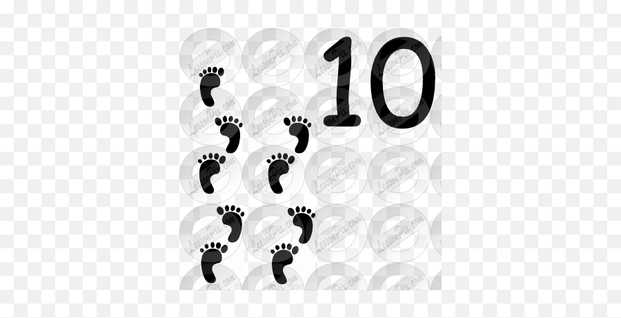 Ten Footprints Picture For Classroom Therapy Use - Great Fotspår Png,Footprints Png