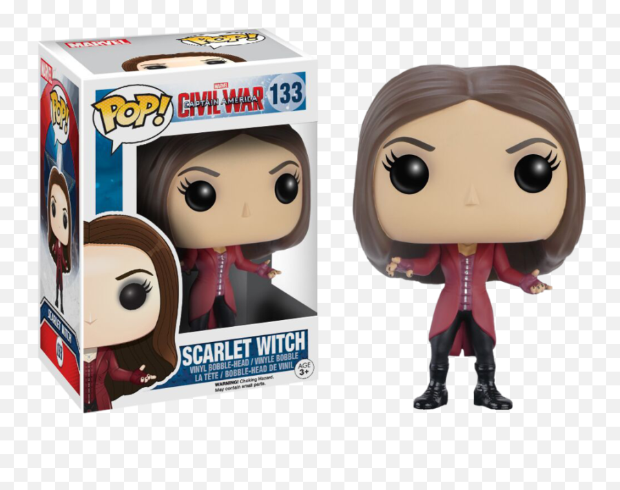 Funko Pop Marvel Captain America Civil War 133 Scarlet Witch Vinylfast Post - Scarlet Witch Civil War Pop Png,Scarlet Witch Png