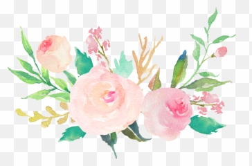 Wedding Invitation Watercolor Painting Pastel Flower - Above Watercolor Flower Stickers Png,Watercolor Heart Png