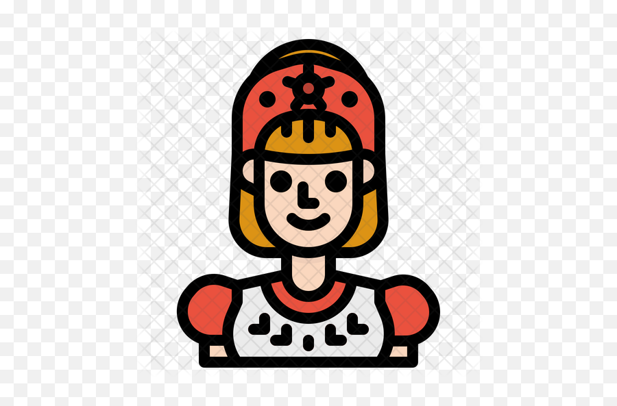 Russian Girl Icon Of Colored Outline - Happy Png,Russian Png