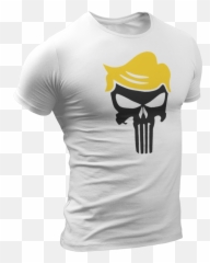 Trump Punisher Skull Tee - Biker T Shirts Hells Angels Png,Trump Punisher Logo
