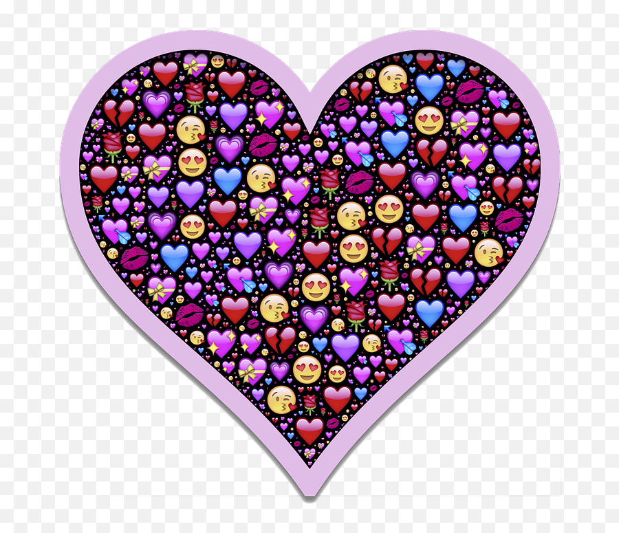 Heart Emoji Affection - Free Image On Pixabay Heart Filled With Emojis Png,Heart Emojis Transparent